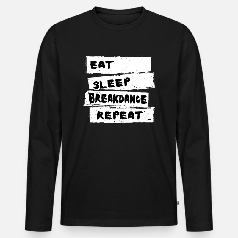Breakdance - Breakdance Tshirt - Männer Premium Bio Langarmshirt - Schwarz