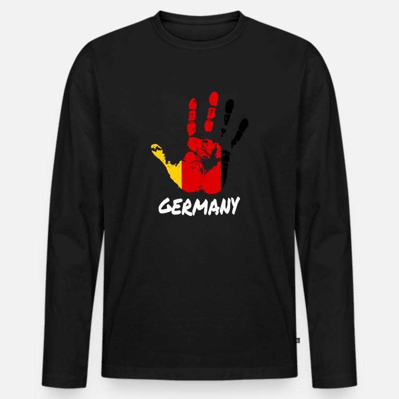 Germany - Männer Premium Bio Langarmshirt - Schwarz