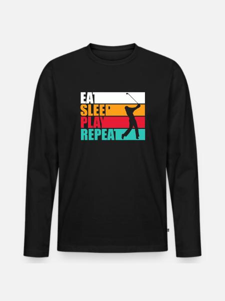 golf - Men's Premium Organic Long Sleeve Shirt - black