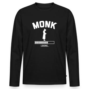 Future Monk - Men's Premium Organic Long Sleeve Shirt - black - Front - Nico (187cm)