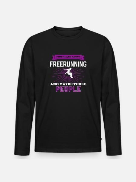 Freerunning And Maybe 3 People - Men's Premium Organic Long Sleeve Shirt - black