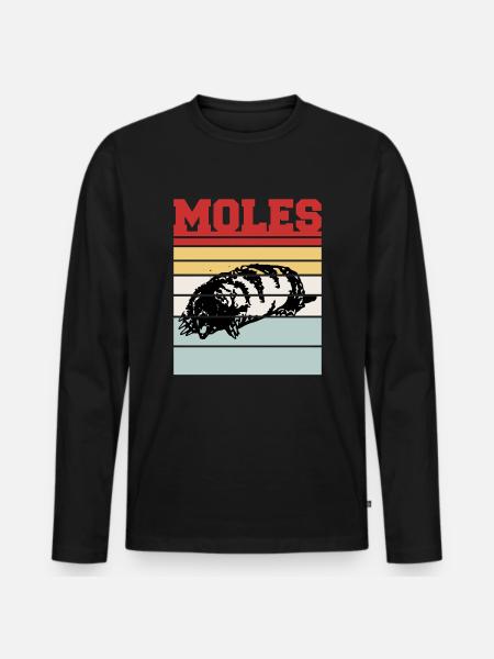 MOLES - Men's Premium Organic Long Sleeve Shirt - black