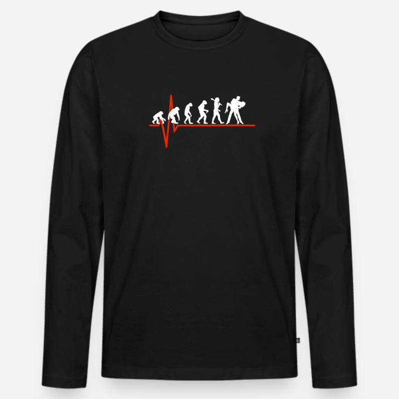 Tango Heartbeat - EVOLUTION OF TANGO - Men's Premium Organic Long Sleeve Shirt - black