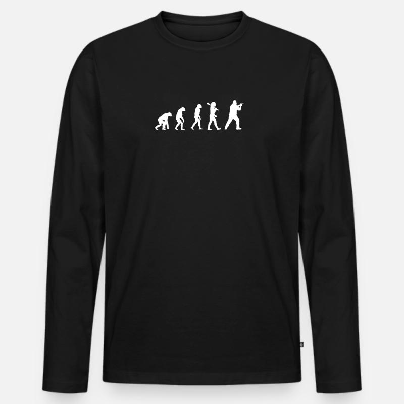 Shooting Evolution Nice t-shirt - Men's Premium Organic Long Sleeve Shirt - black