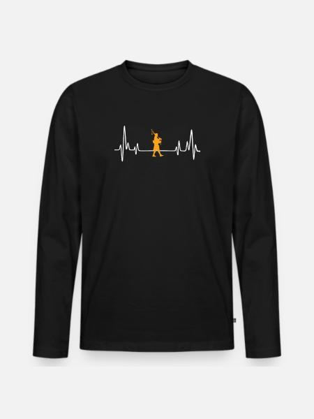 bagpipe tea gift idea - Men's Premium Organic Long Sleeve Shirt - black