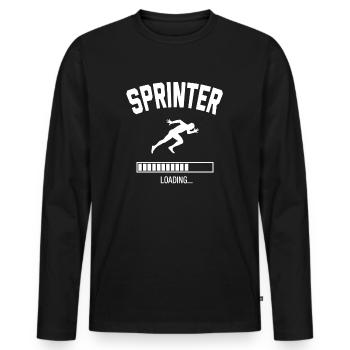Future sprinter - Men's Premium Organic Long Sleeve Shirt - black - Front - Nico (187cm)