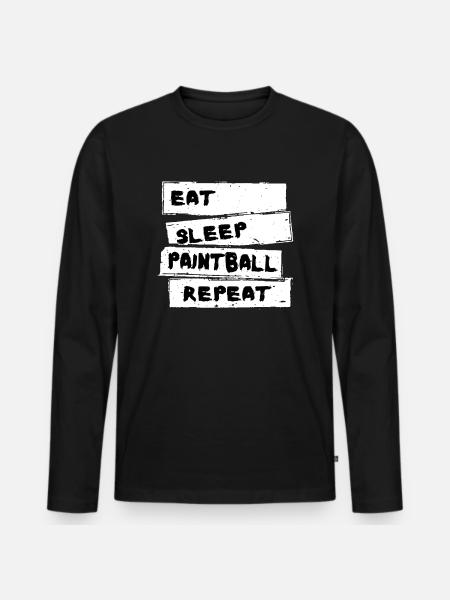 Paintball - paintball tee - Men's Premium Organic Long Sleeve Shirt - black