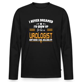 Urologist Here I Am Killing It - Männer Premium Bio Langarmshirt - Schwarz - Vorne - Nico (187cm)