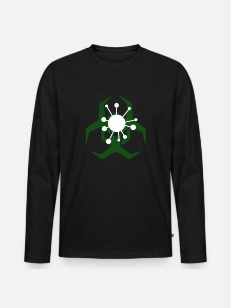 Corona virus - Men's Premium Organic Long Sleeve Shirt - black