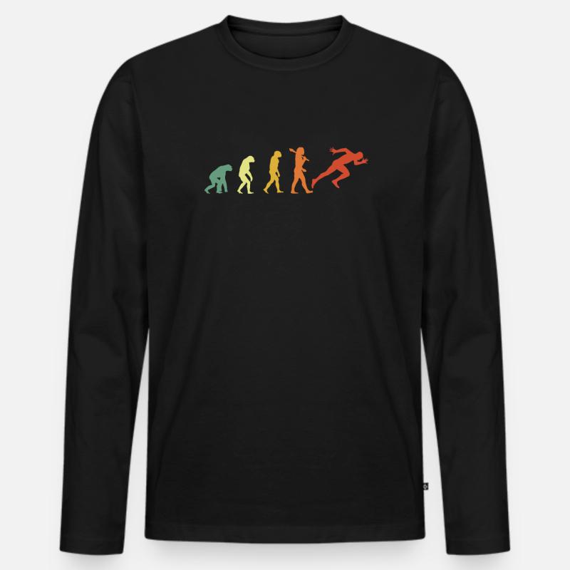 Sprinter Evolution Retro Edition - Men's Premium Organic Long Sleeve Shirt - black