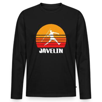 Javelin Sunset - T-shirt manches longues Premium bio Homme - noir - Devant - Nico (187cm)