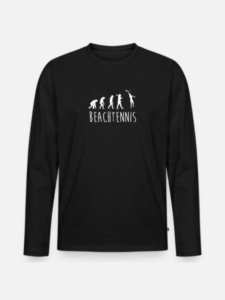 Beachtennis Evolution - Männer Premium Bio Langarmshirt - Schwarz