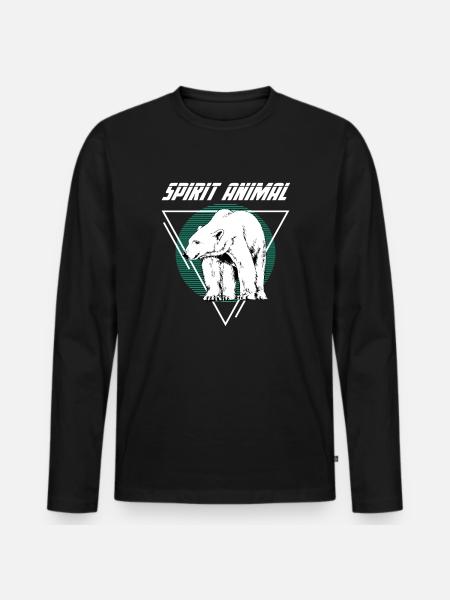 Polar bear - Men's Premium Organic Long Sleeve Shirt - black