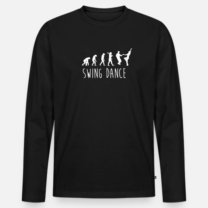Swing dance evolution - Men's Premium Organic Long Sleeve Shirt - black