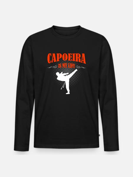 Capoeira - Männer Premium Bio Langarmshirt - Schwarz