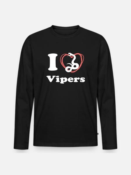 I love vipers - Men's Premium Organic Long Sleeve Shirt - black