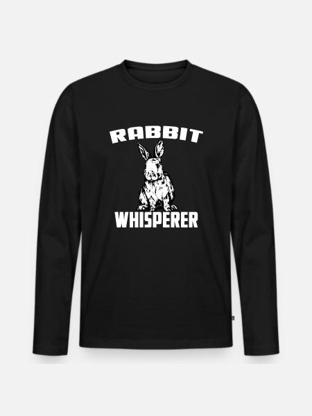 Rabbit Whisperer - Men's Premium Organic Long Sleeve Shirt - black