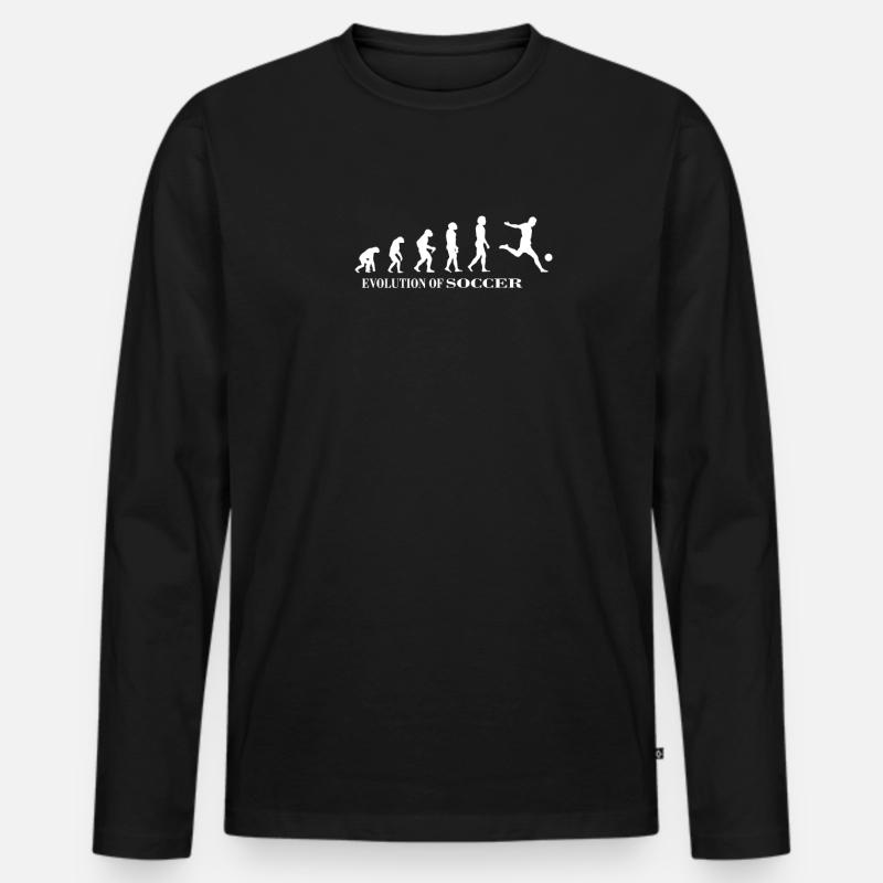 Soccer Designers Edition - Männer Premium Bio Langarmshirt - Schwarz