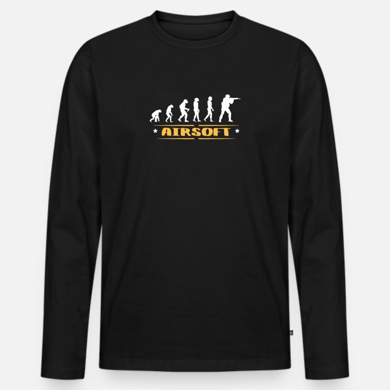 EVOLUTION AIRSOFT - Männer Premium Bio Langarmshirt - Schwarz