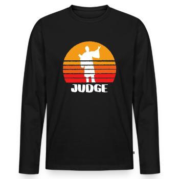 The Judge - Men's Premium Organic Long Sleeve Shirt - black - Front - Nico (187cm)