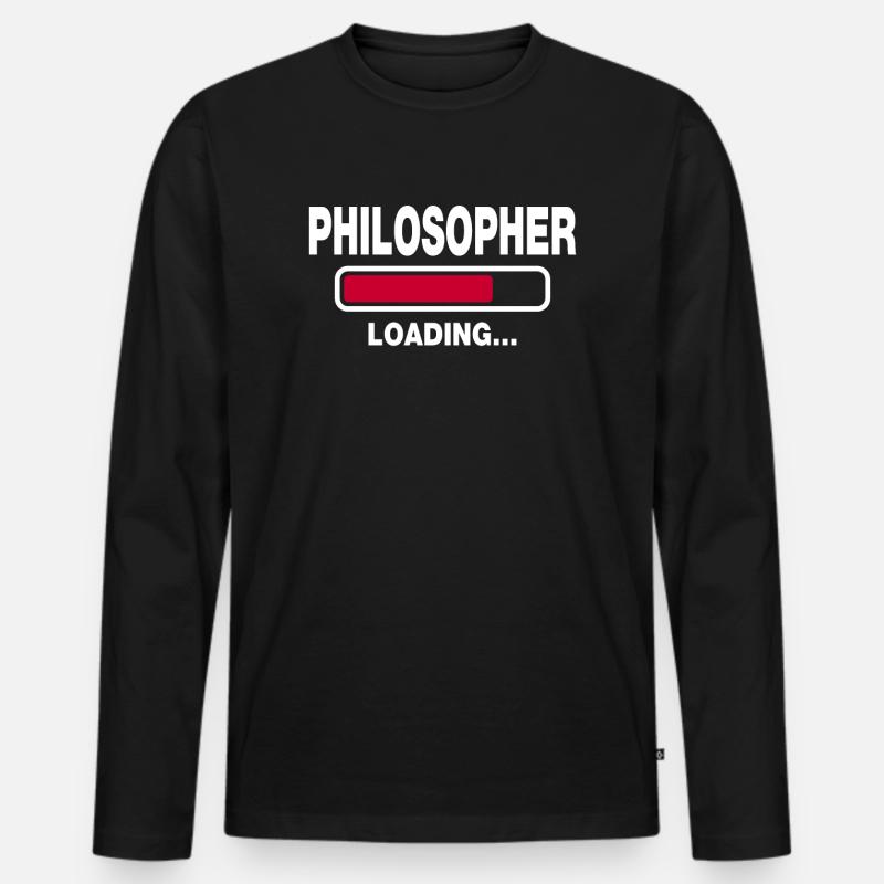 Philosopher - Männer Premium Bio Langarmshirt - Schwarz