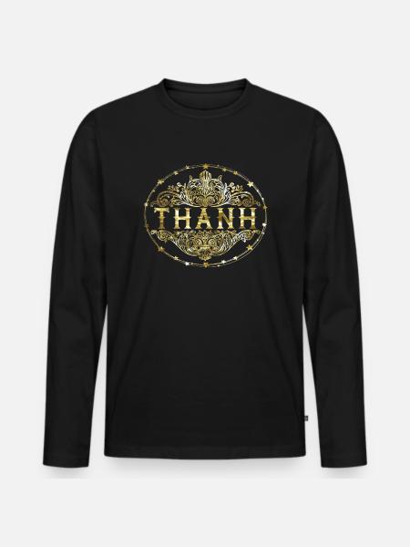 Thanh - Men's Premium Organic Long Sleeve Shirt - black