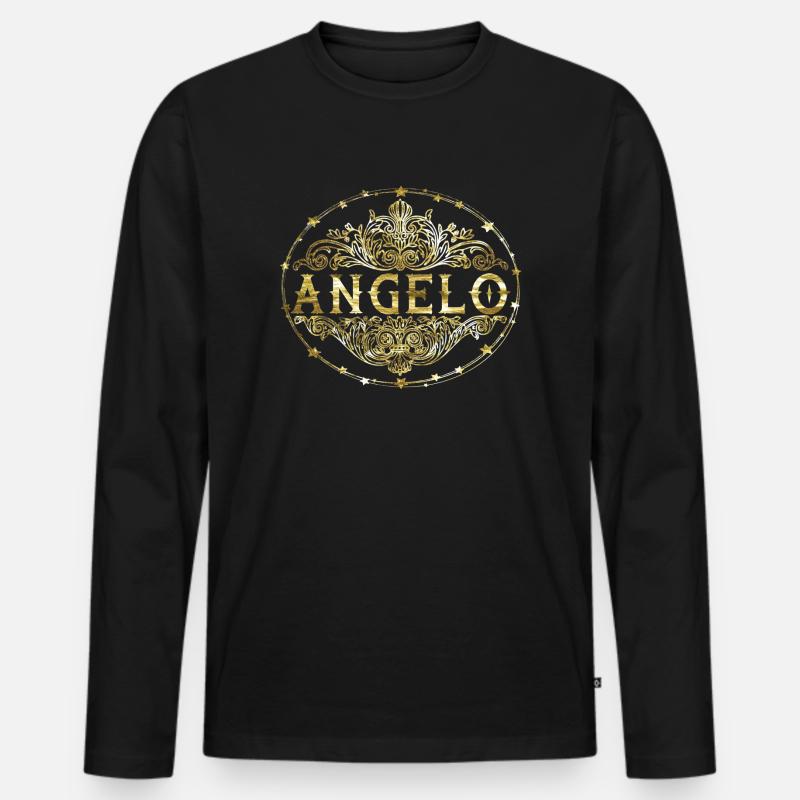 Angelo - Maglia a manica lunga ecologica premium da uomo - nero