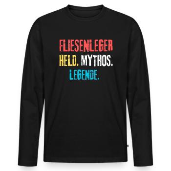 fliesenleger Handwerker - Männer Premium Bio Langarmshirt - Schwarz - Vorne - Nico (187cm)