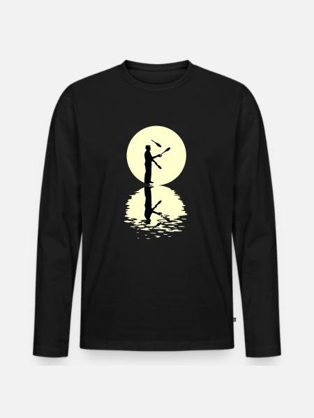 Moon Juggling Thé - T-shirt manches longues Premium bio Homme - noir