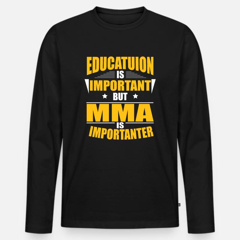 MMA IS IMPORTANTER - Männer Premium Bio Langarmshirt - Schwarz