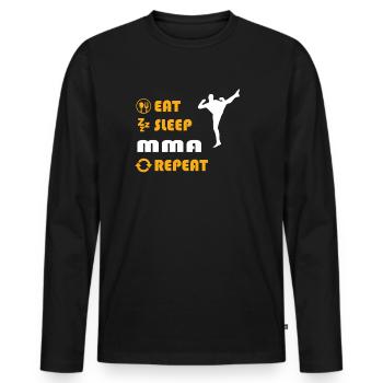 Mma - présente pour les hommes et les femmes - T-shirt manches longues Premium bio Homme - noir - Devant - Nico (187cm)
