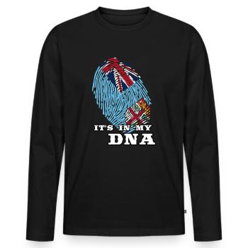 Fiji - It's in my DNA - Men's Premium Organic Long Sleeve Shirt - black - Front - Nico (187cm)