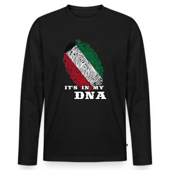 Koweït - It’S In My Dna - T-shirt manches longues Premium bio Homme - noir - Devant - Nico (187cm)