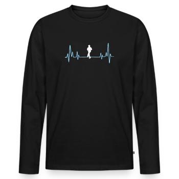 Line Dance Present For Your Uncle - Männer Premium Bio Langarmshirt - Schwarz - Vorne - Nico (187cm)
