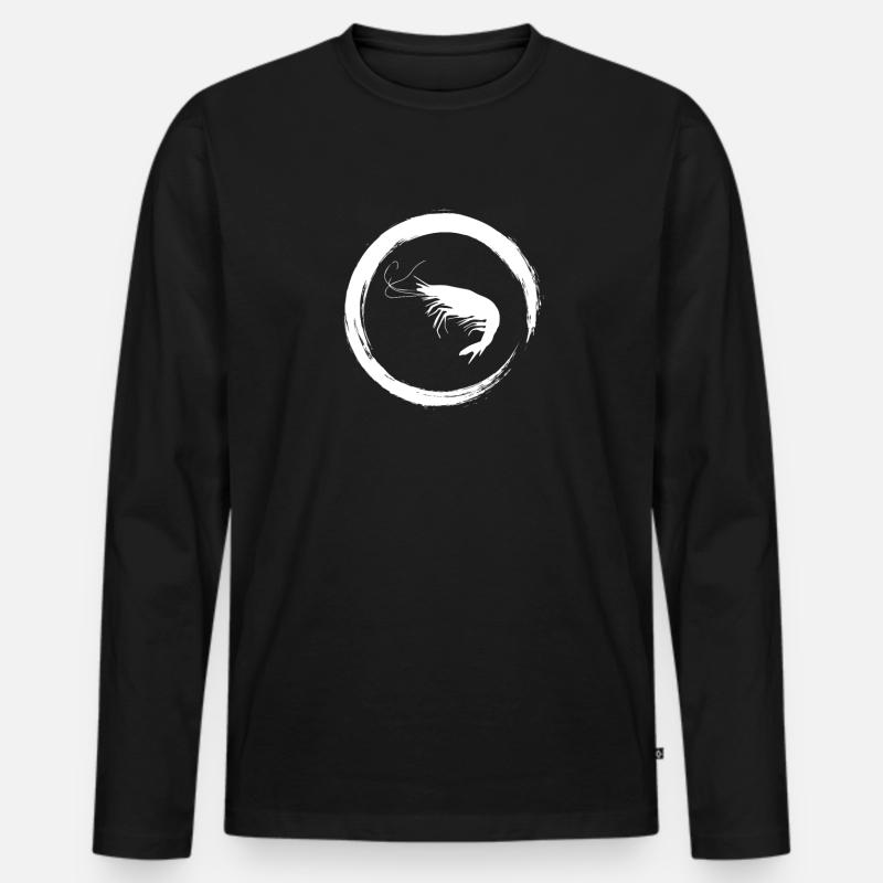 shrimp - Männer Premium Bio Langarmshirt - Schwarz