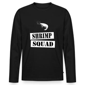 join the shrimp squad - T-shirt manches longues Premium bio Homme - noir - Devant - Nico (187cm)
