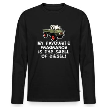 Ma fragrace préférée - Diesel - Unimog - Oldtimer - T-shirt manches longues Premium bio Homme - noir - Devant - Nico (187cm)