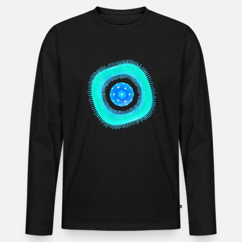 Abstrakte Zelle - Männer Premium Bio Langarmshirt - Schwarz
