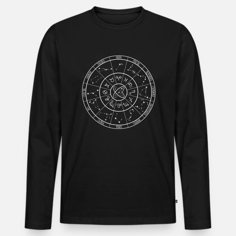 ZodiaccircleW - Männer Premium Bio Langarmshirt - Schwarz