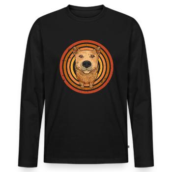 Australian Cattle Dog Red Blue Heeler - Männer Premium Bio Langarmshirt - Schwarz - Vorne - Nico (187cm)