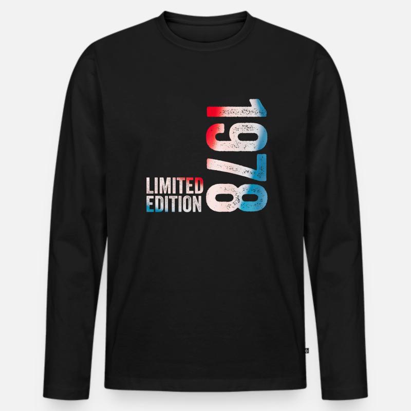 1978 Limitiertes Geburtstagsgeschenk 1978 - Männer Premium Bio Langarmshirt - Schwarz