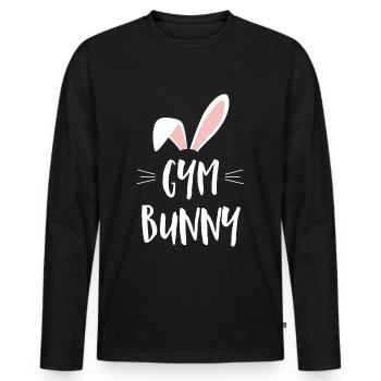 Gym - Men's Premium Organic Long Sleeve Shirt - black - Front - Nico (187cm)