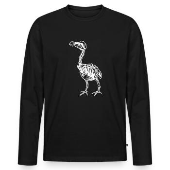 Dodo Bird Skeleton Dodo Vogel Liebhaber ausgestorb - Männer Premium Bio Langarmshirt - Schwarz - Vorne - Nico (187cm)