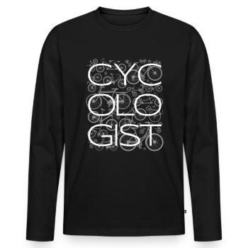Cykinloge Rider of Cycling Cycling Cycling He - Men's Premium Organic Long Sleeve Shirt - black - Front - Nico (187cm)