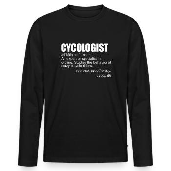 Cykinloge Definition Cyclists Cyclists Cyclists - Men's Premium Organic Long Sleeve Shirt - black - Front - Nico (187cm)