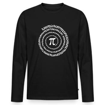 Pi Spiral Math Student Lehrer Pi Day Art Pi Pi - Männer Premium Bio Langarmshirt - Schwarz - Vorne - Nico (187cm)