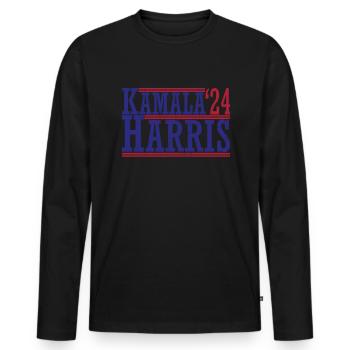Kamala Harris '24 2024 Elect President Harris - Männer Premium Bio Langarmshirt - Schwarz - Vorne - Nico (187cm)