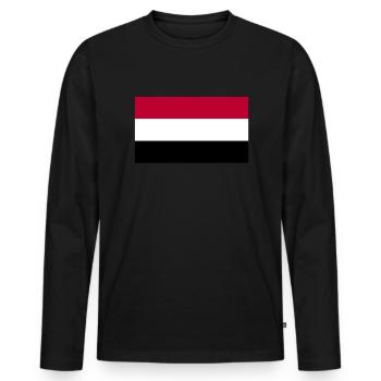Jemen Flagge stolze Jemeni Jemen - Männer Premium Bio Langarmshirt - Schwarz - Vorne - Nico (187cm)