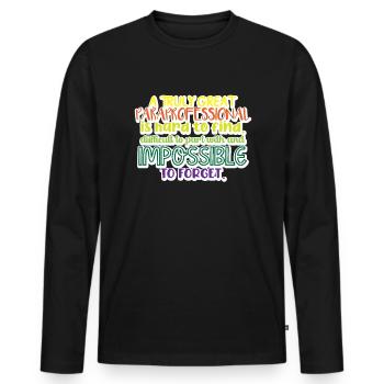 Wirklich gro�artiges paraprofessionales Geschenk P - Männer Premium Bio Langarmshirt - Schwarz - Vorne - Nico (187cm)