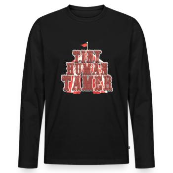 Tiny Human Tamer Circus Zelt winziger Kindertagess - Männer Premium Bio Langarmshirt - Schwarz - Vorne - Nico (187cm)